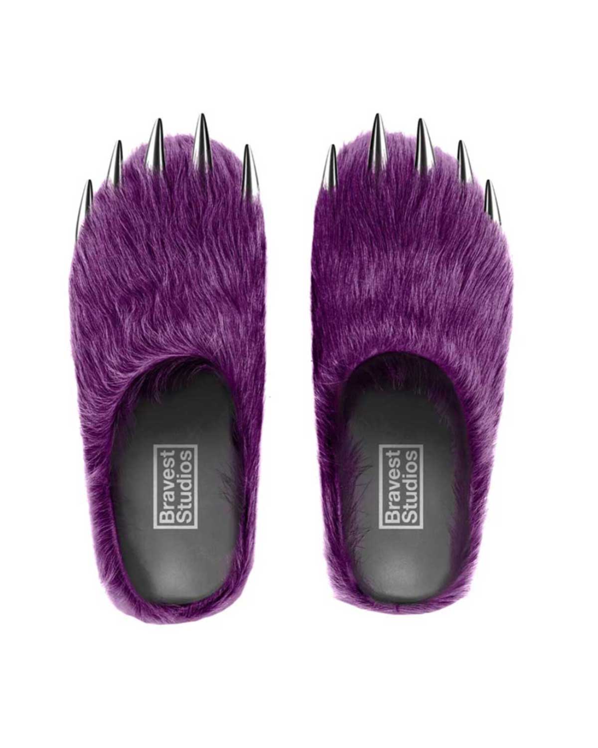 Bravest Studios Bear Claw Mule purple with chrome claw detailing, overtop