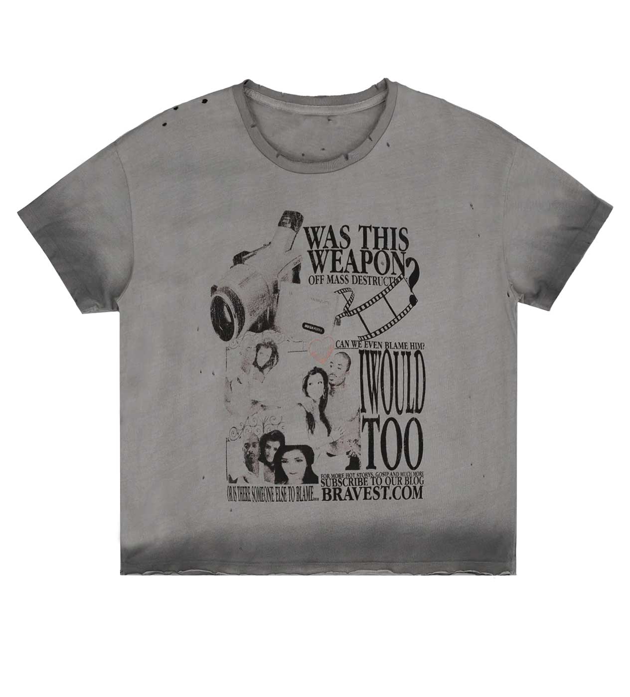 Bravest Studios Camcorder Vintage Tee Grey