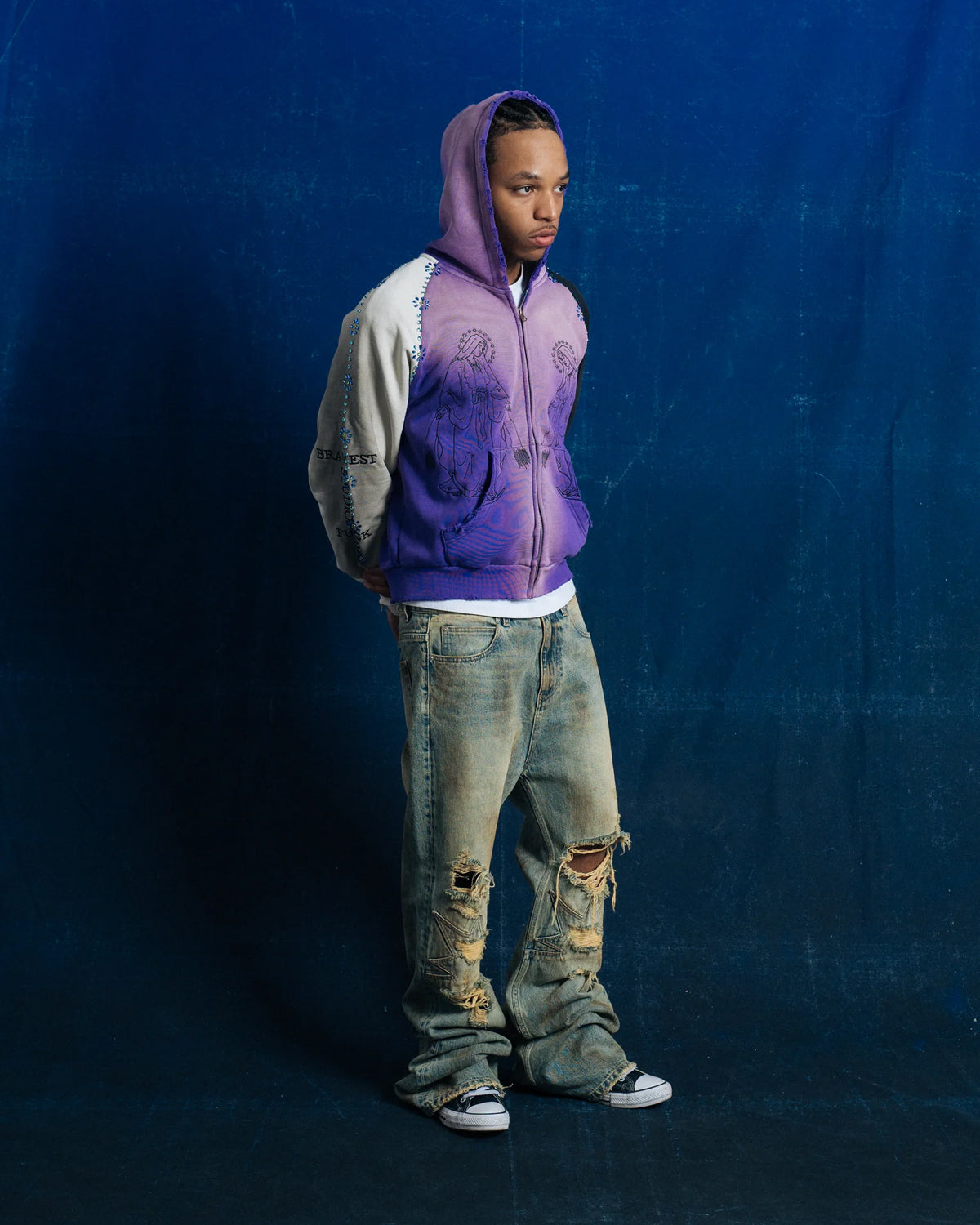 Bravest Studios Dirty Star Denim Blue