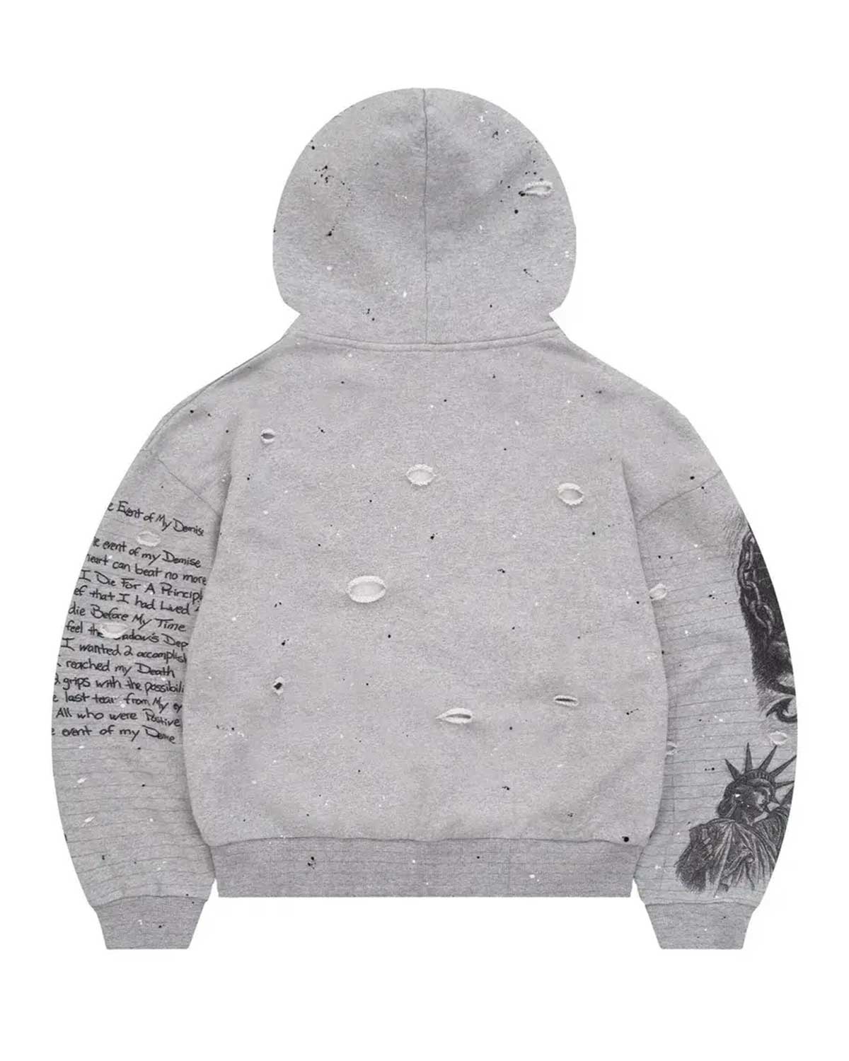 Bravest Studios Grey Sketch Vintage Hoodie