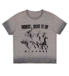 Bravest Studios Horses Vintage Tee Grey