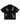 Bravest Studios Patch Polo black, piqué polo covered in raw-edged photo patches with a chenille 5 on the chest, front view