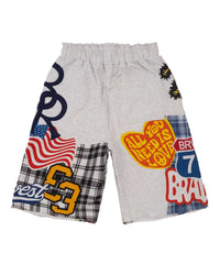 Bravest Studios Patchwork Baggy Sweatshorts Grey