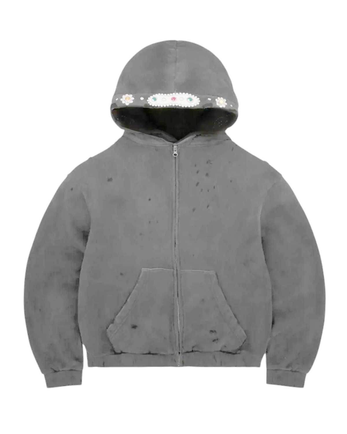 Bravest Studios Sapphire Zip Up Hoodie Charcoal Grey