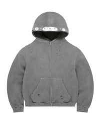 Bravest Studios Sapphire Zip Up Hoodie Charcoal Grey