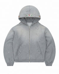 Bravest Studios Sapphire Zip Up Hoodie Heather Grey