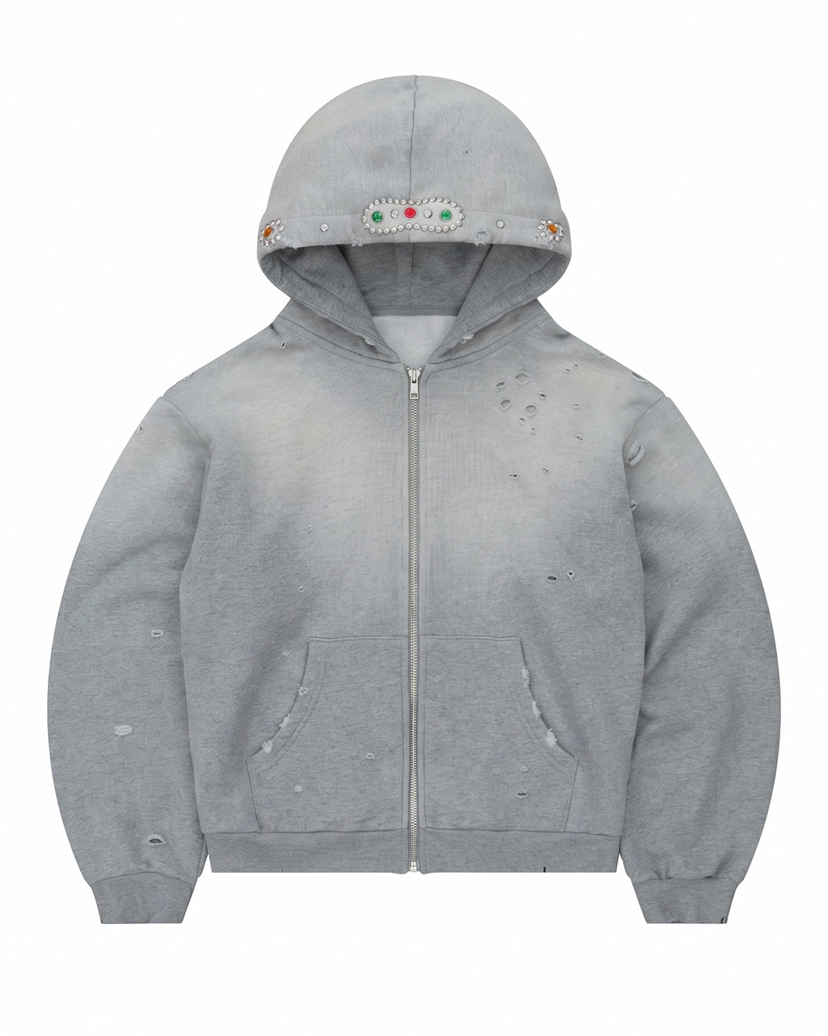 Bravest Studios Sapphire Zip Up Hoodie Heather Grey
