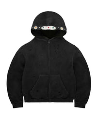 Bravest Studios Sapphire Zip Up Hoodie Vintage Black