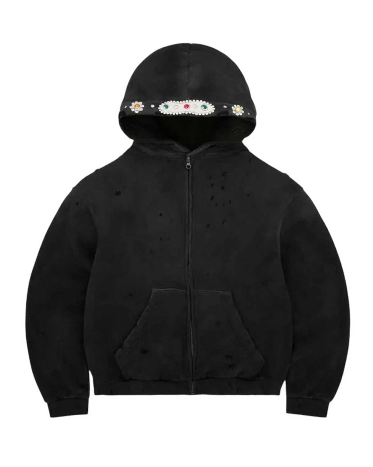 Bravest Studios Sapphire Zip Up Hoodie Vintage Black