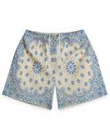 Bravest Studios Screen Printed Paisley Cream Shorts