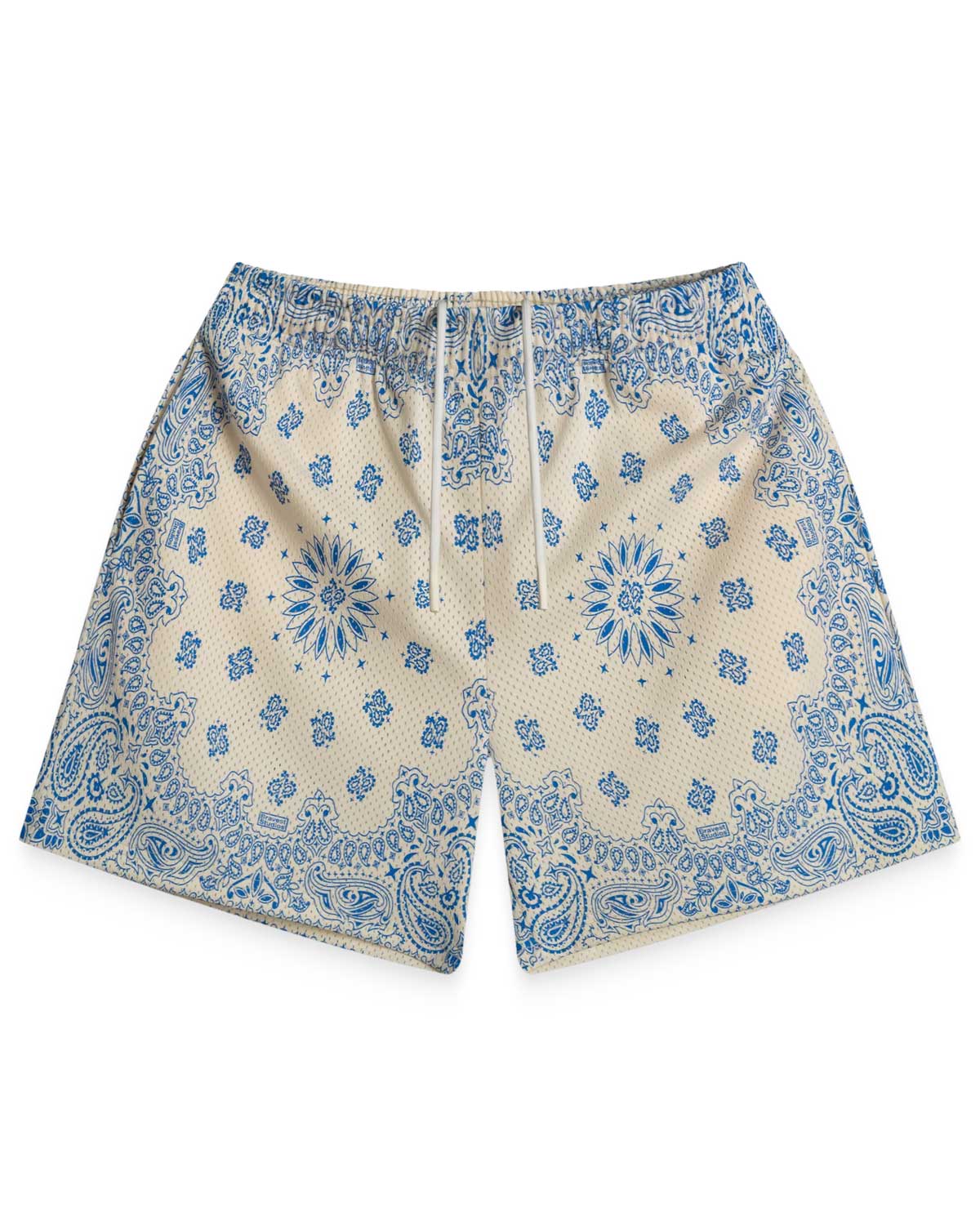 Bravest Studios Screen Printed Paisley Cream Shorts
