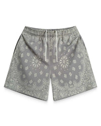 Bravest Studios Screen Printed Paisley Two Tone Shorts Concrete