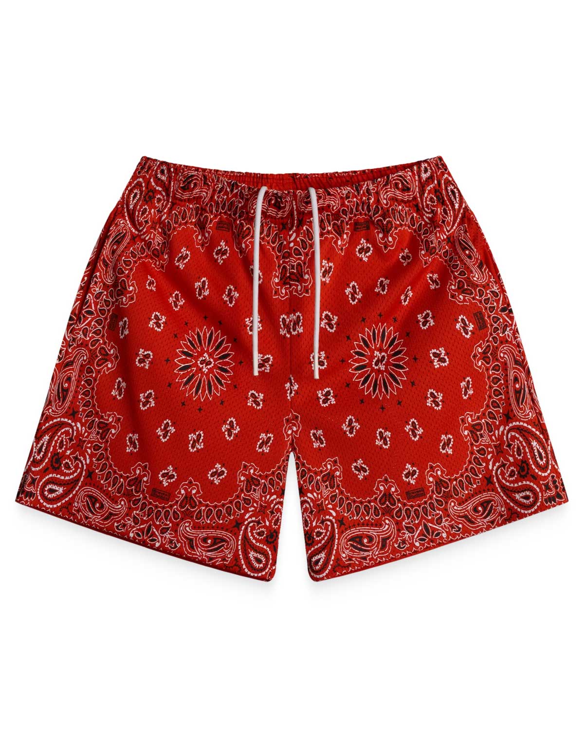 Bravest Studios Screen Printed Paisley Two Tone Shorts Red