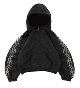 Bravest Studios Tribal Zip Up Hoodie Black