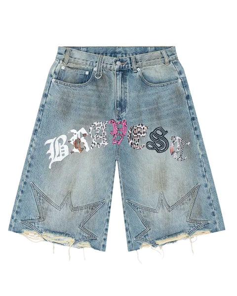 パンツ Bravest Studios wide denim shorts y2k Bravest Studios Urchin Jorts Blue – Restock AR