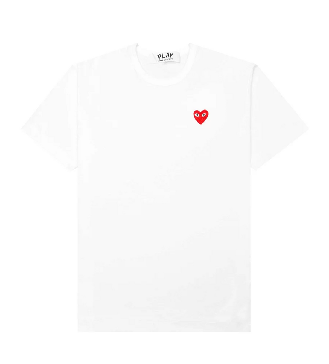 CDG White Small Heart T Shirt Restock AR cdg-white-small-heart-t-shirt-restock-ar
