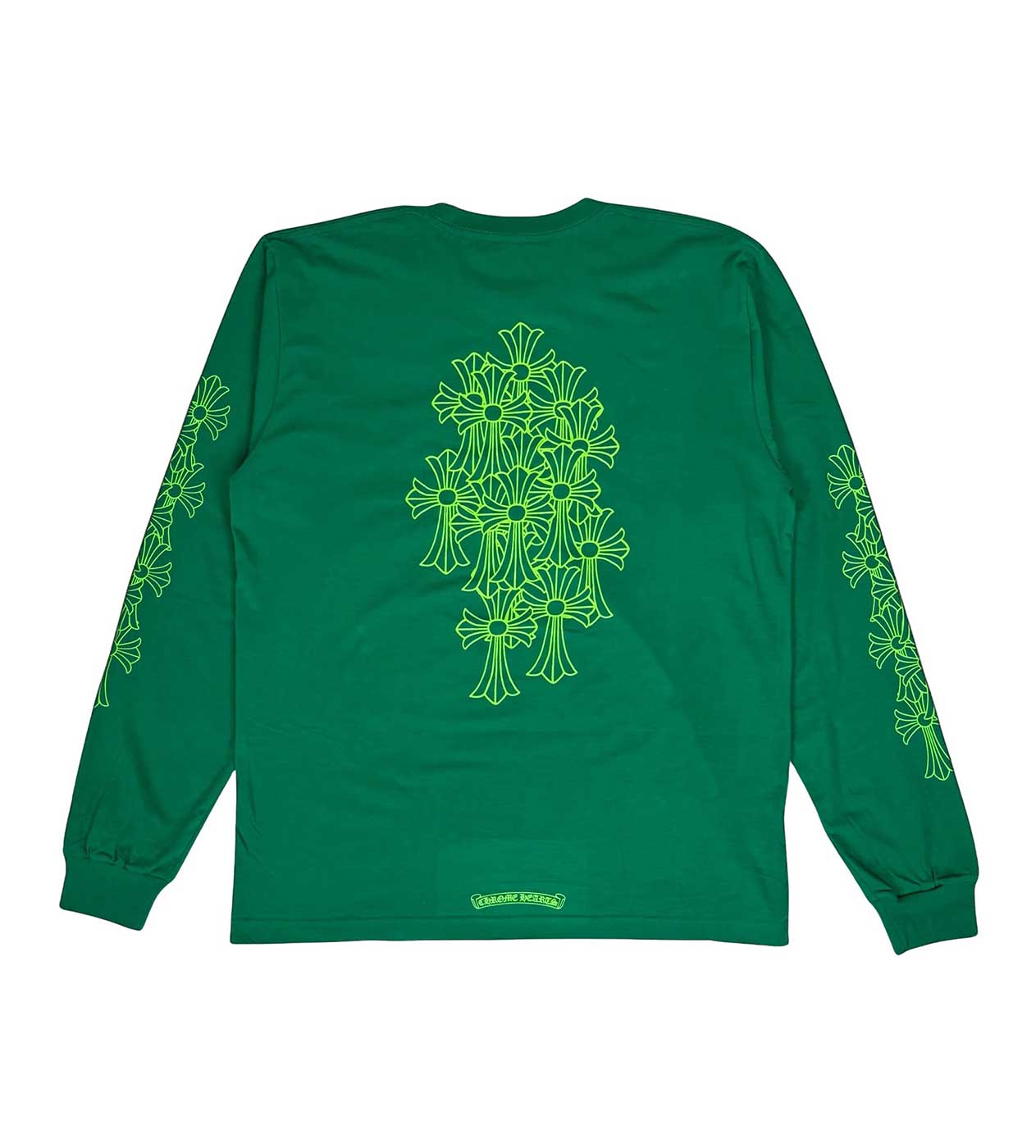 CHROME HEARTS CEMETERY CROSS GREEN L/S Tee