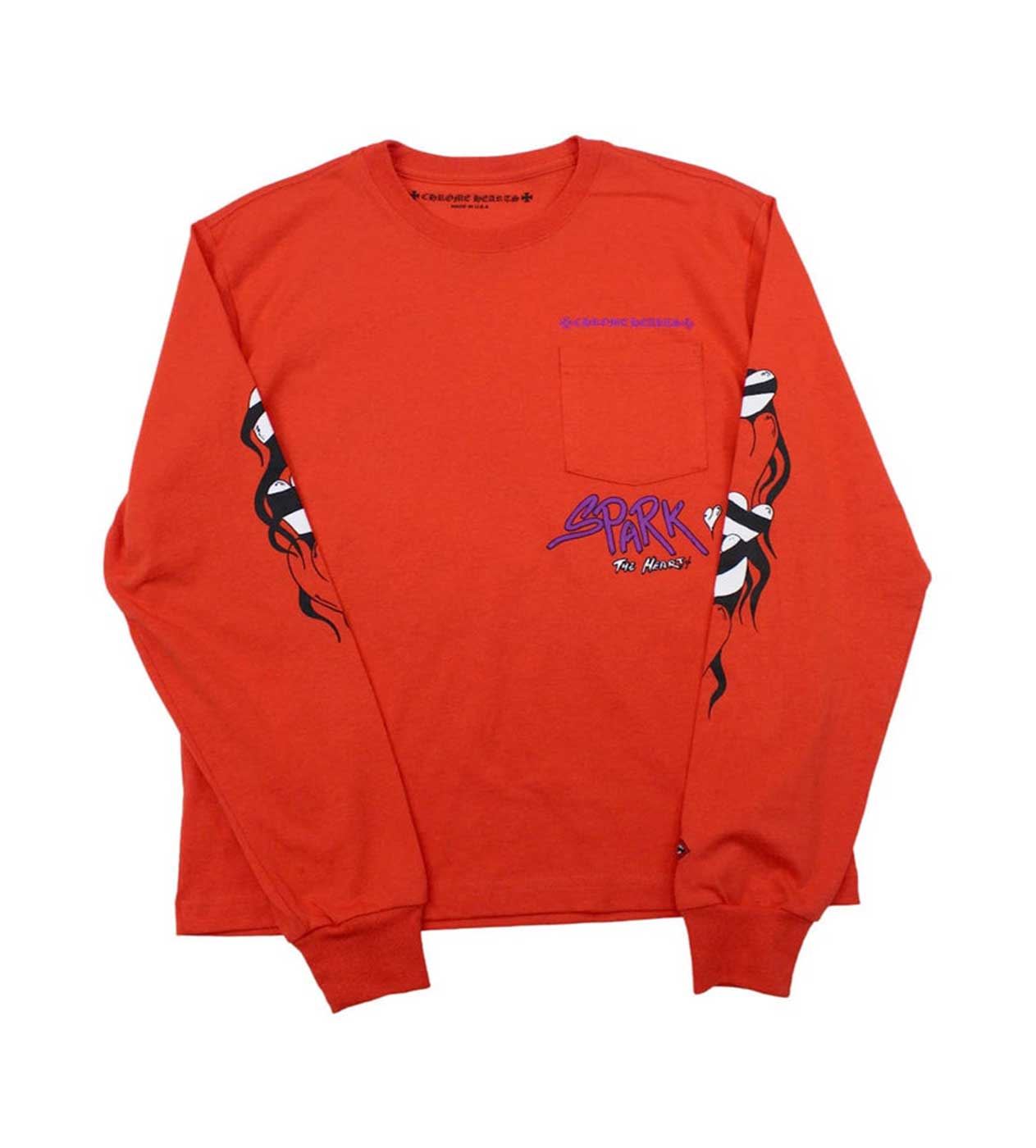 トップス Chrome hearts matty boy Chrome Hearts Matty Boy Sadistic Lipstick L/S T-shirt Red