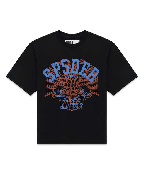 Sp5der Champions League Slub Tee Black/Blue