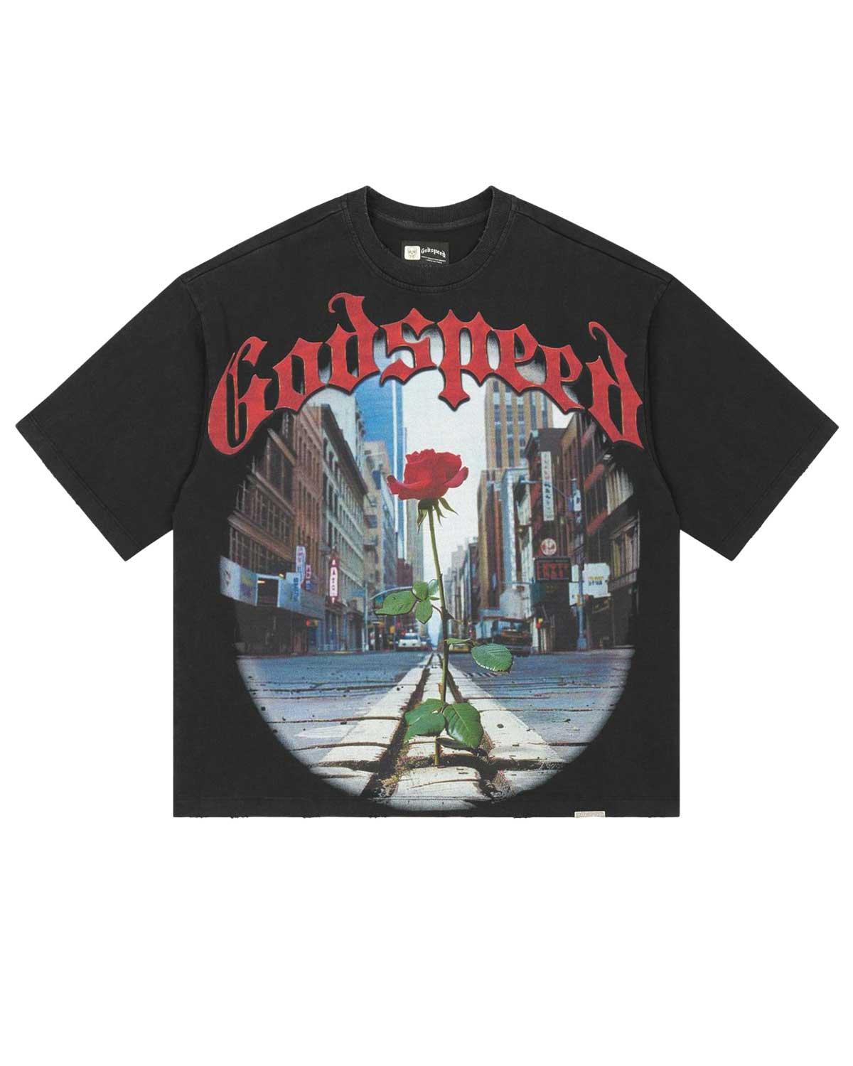 Godspeed Concrete Rose Tee Black