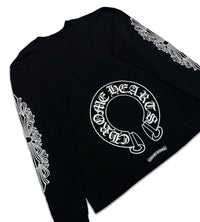 Chrome Hearts Black Horseshoe L/S Tee Back View