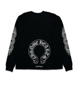 Chrome Hearts Black Horseshoe L/S Tee Back View