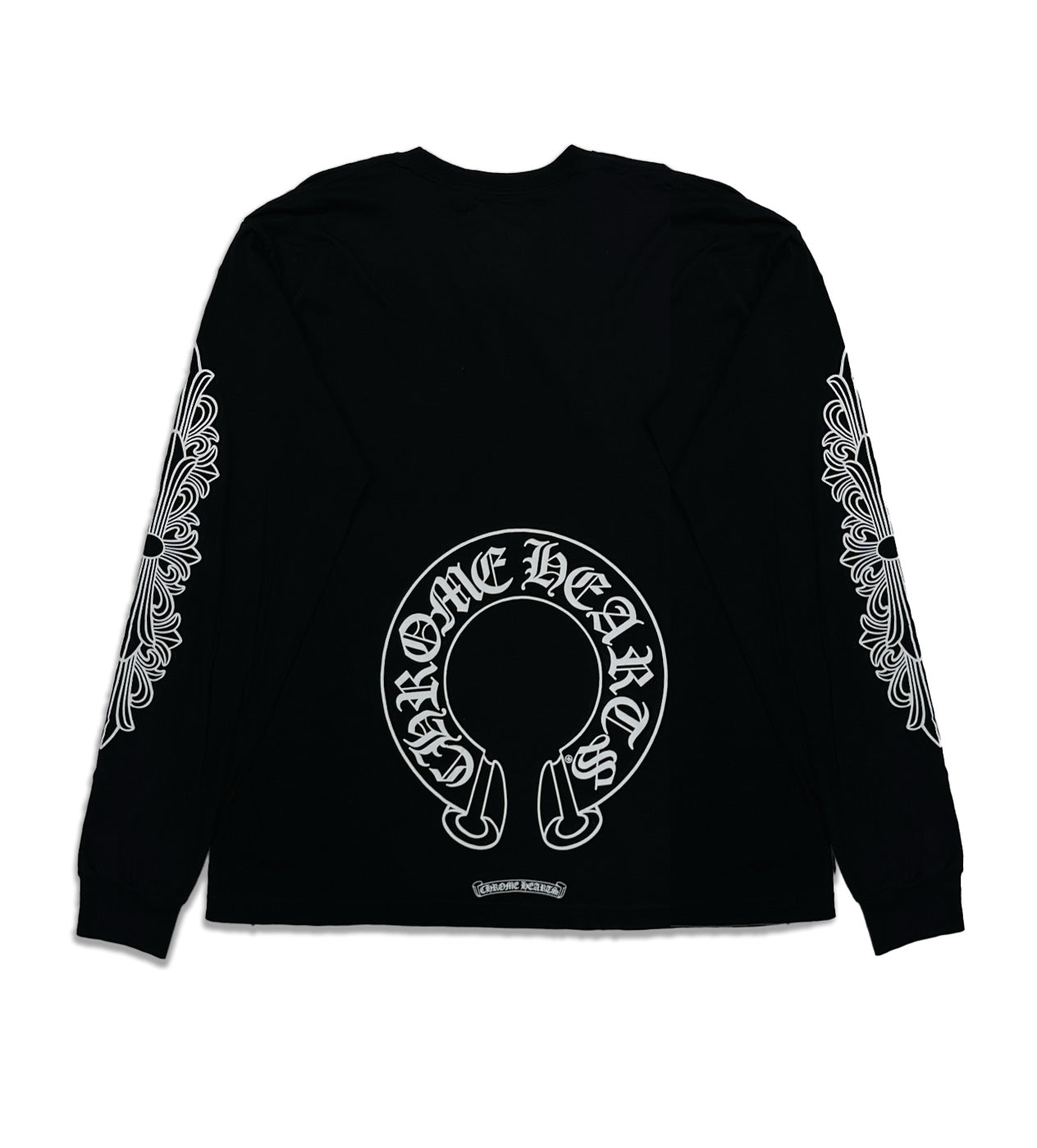 Chrome Hearts Black Horseshoe L/S Tee Back View