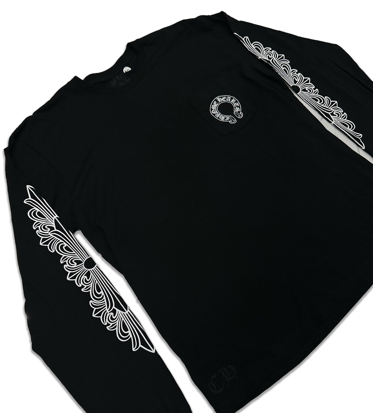 Chrome Hearts Black Horseshoe L/S Tee Front VIew