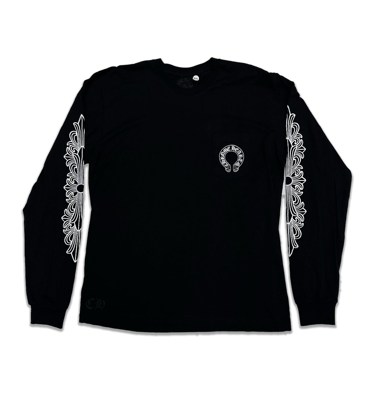 Chrome Hearts Black Horseshoe L/S Tee Front View