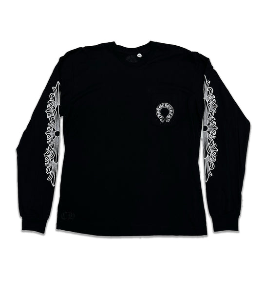 トップス CHROME HEARTS Horseshoe L/S Tee XL Chrome-Hearts-Black-Horseshoe-
