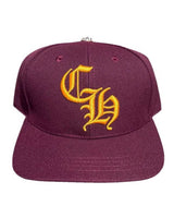 Chrome Hearts CH Baseball Hat Maroon/Gold
