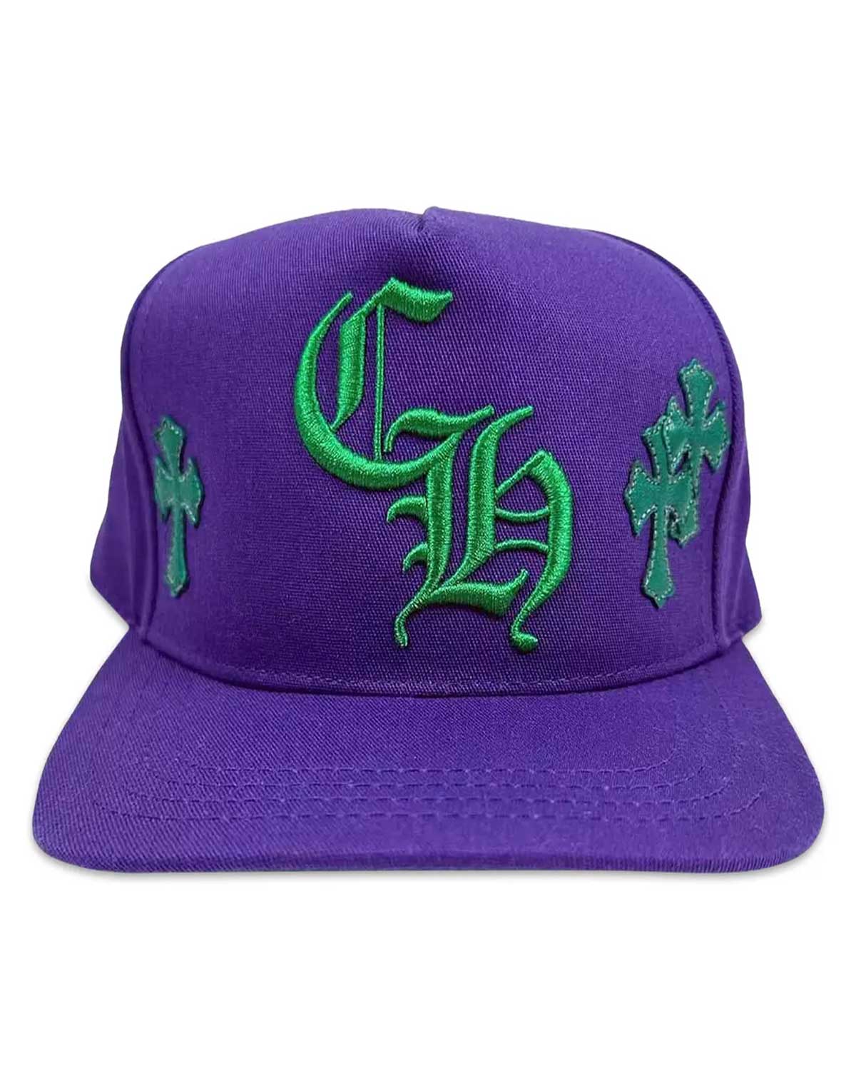 Chrome Hearts Cross Patch Hat Purple/Green