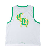 Chrome Hearts Green Reversible Mesh Basketball Jersey front inside