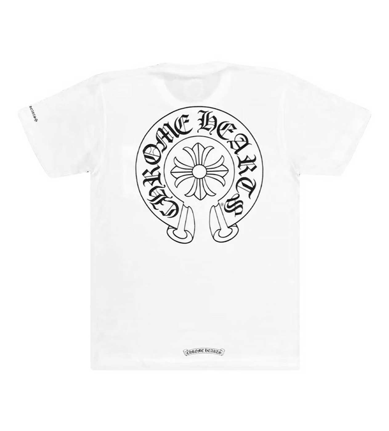 Chrome Hearts Horseshoe Logo Pocket White Tee