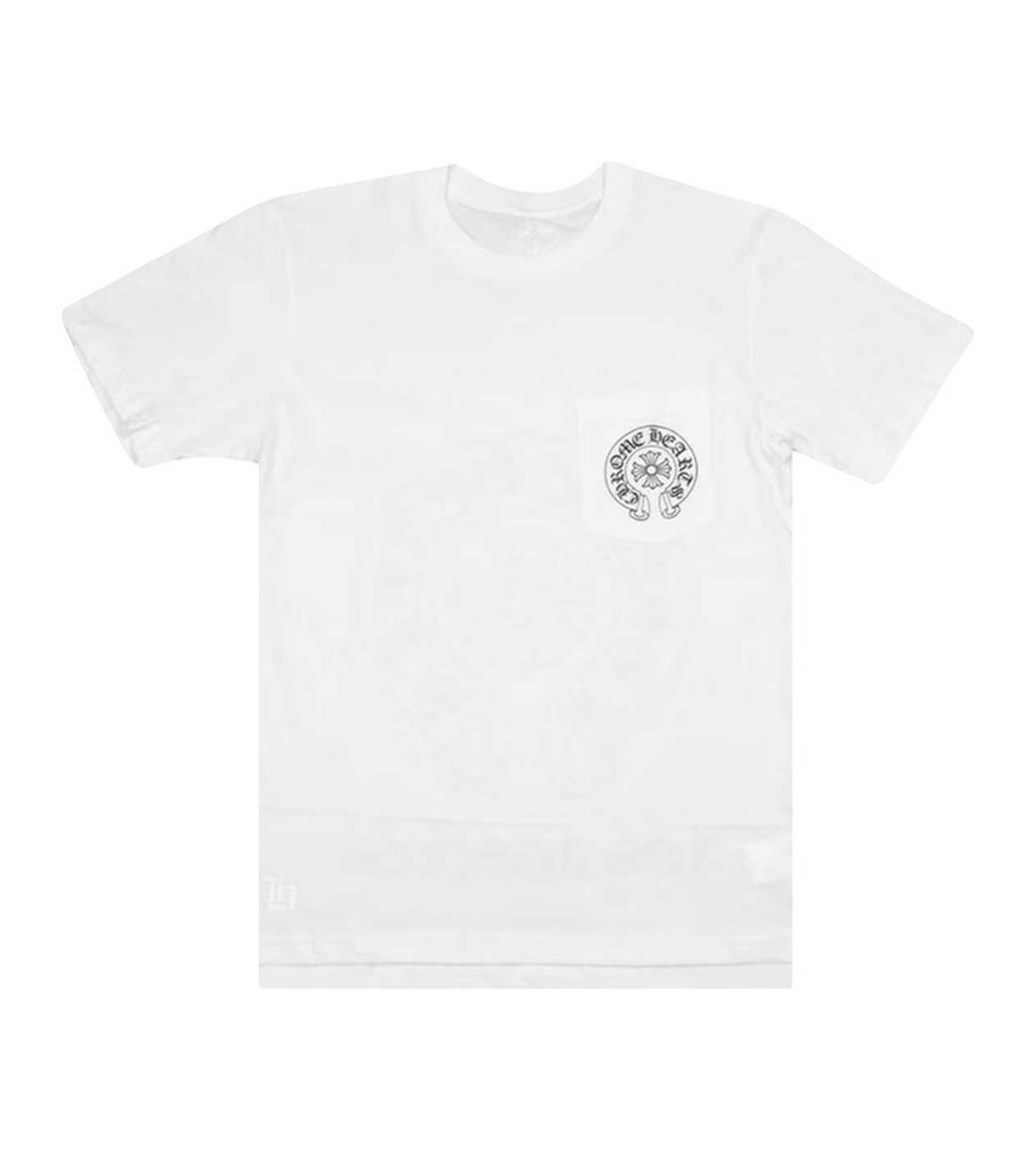 Chrome Hearts Horseshoe Logo Pocket White Tee