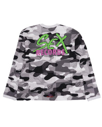 Chrome Hearts Matty Boy Sex Records Thermal Long Sleeve Tee Grey Camo