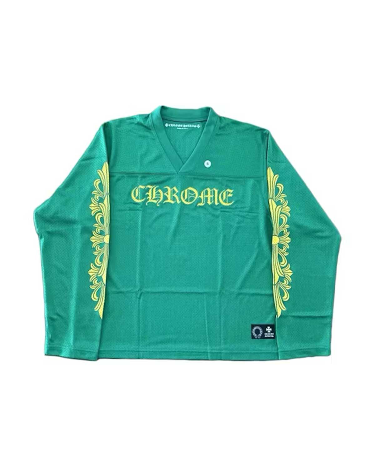 Chrome Hearts Mesh Green/Yellow L/S Jersey