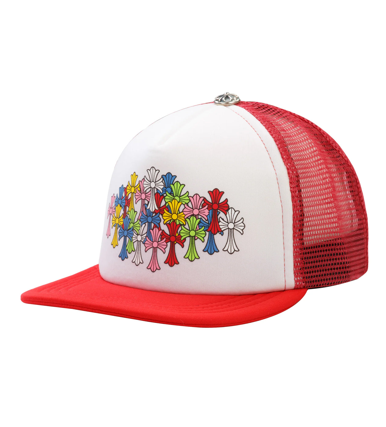 Chrome Hearts Multi Cross Trucker Hat Red