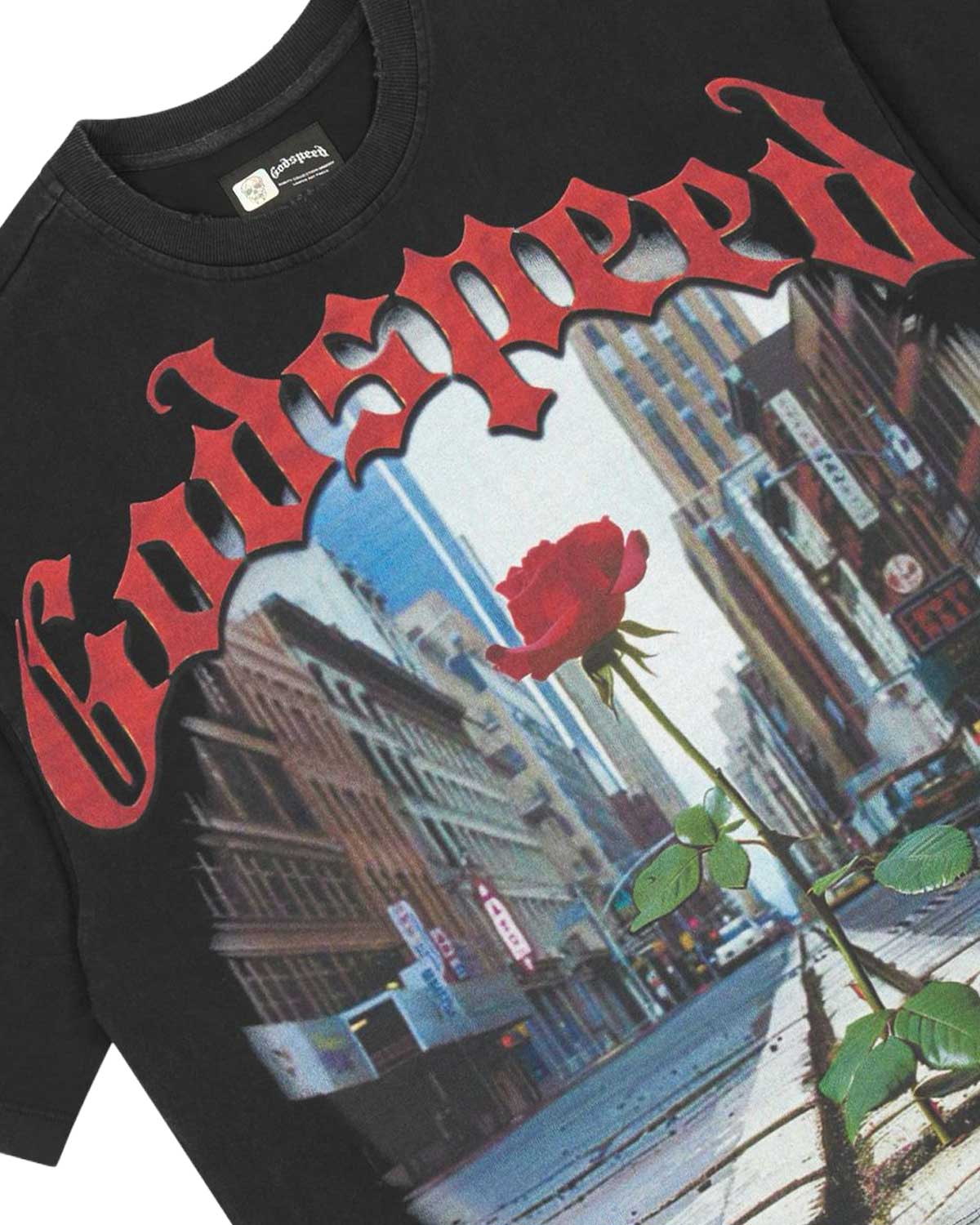 Godspeed Concrete Rose Tee Black