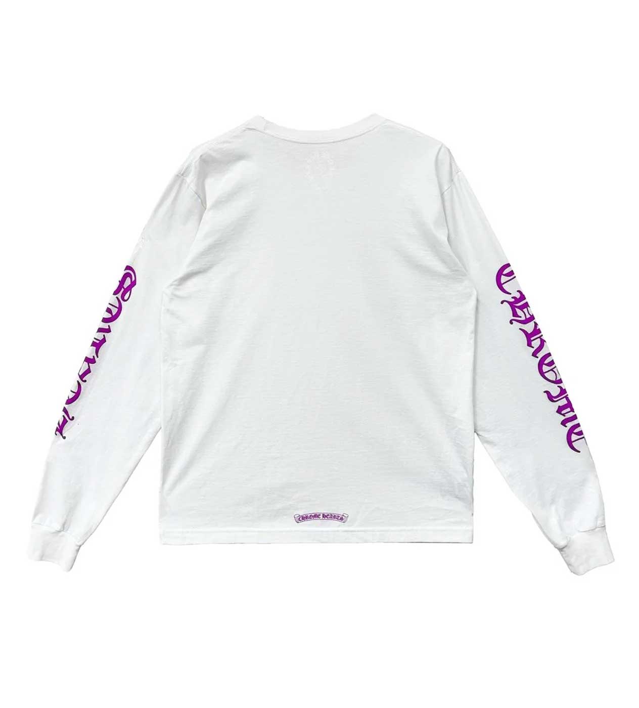 Chrome Hearts Neck Logo Pocket L/S Tee White/Purple