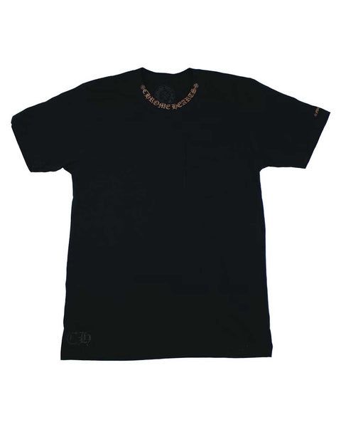 クロムハーツ　ChromeHearts Neck Logo Pocket Tee Chrome Hearts Neck Logo Pocket Tee Black/Brown – Restock AR