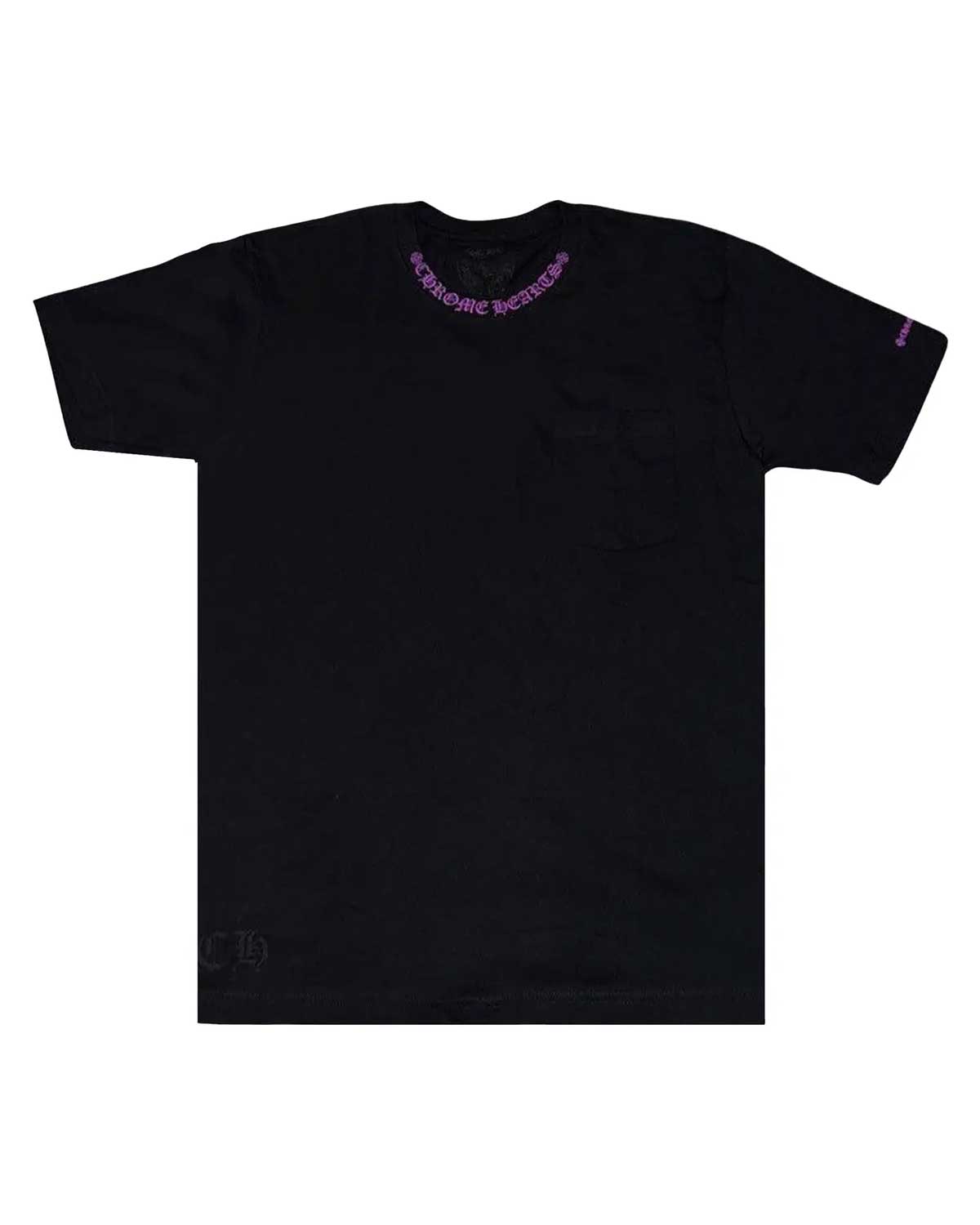 Chrome Hearts Neck Logo Pocket Tee Black/Purple