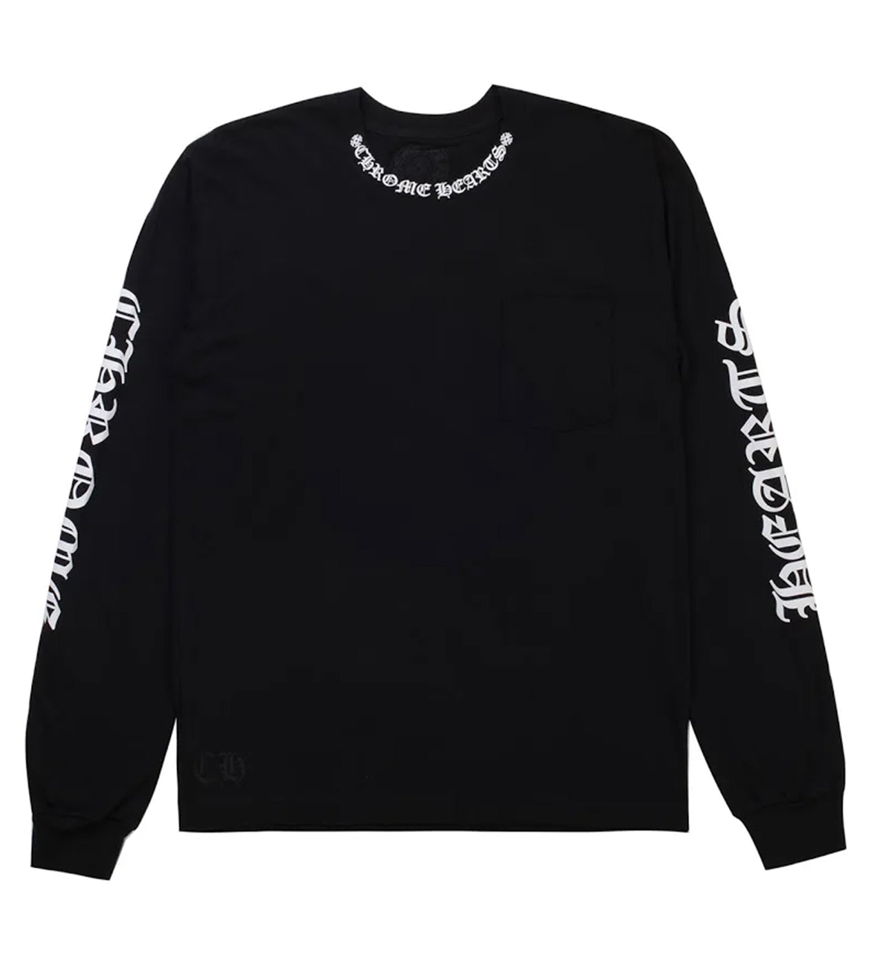 Chrome Hearts Neck Logo Scroll L/S Tee Black