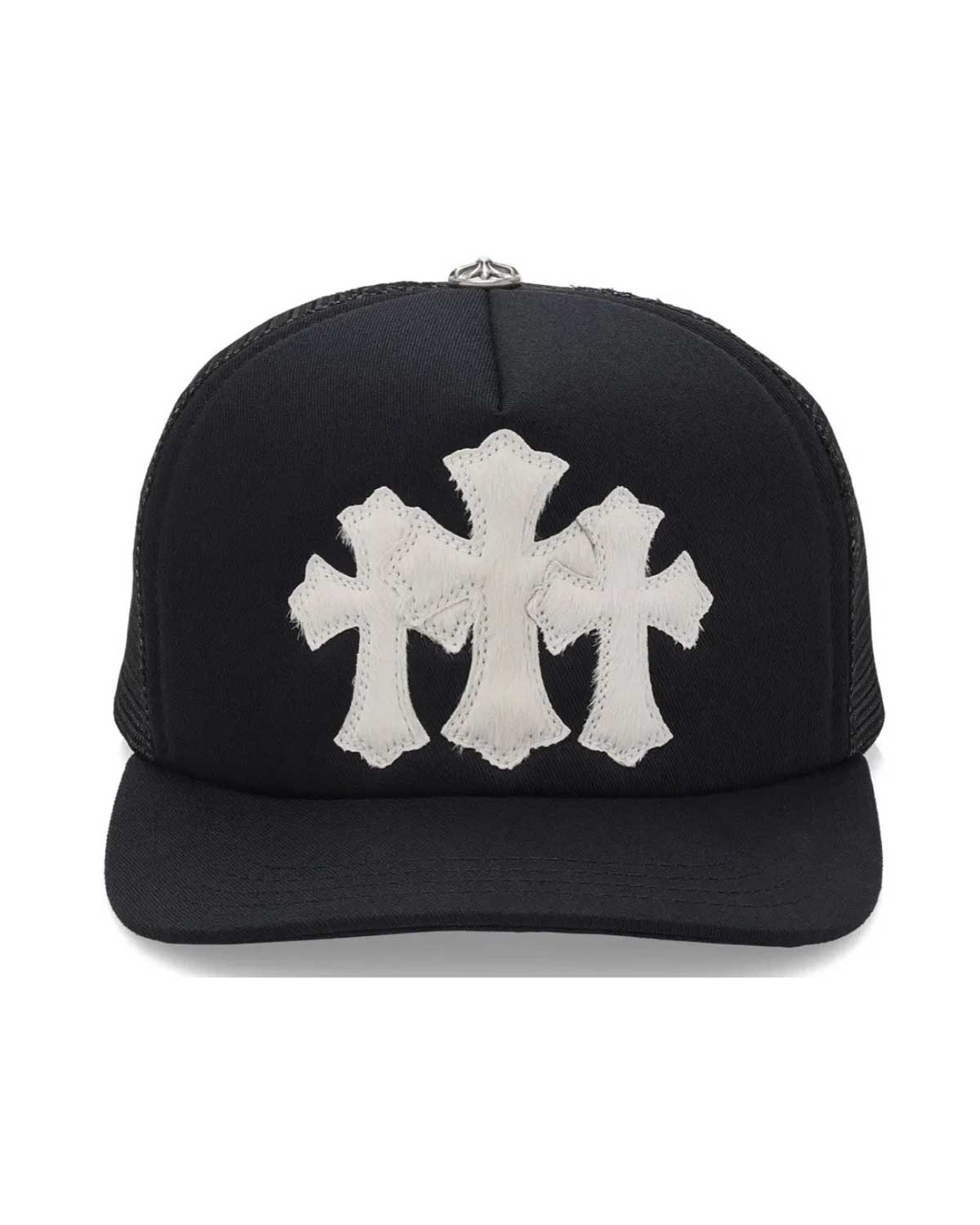 Chrome Hearts Pony Hair Trucker Hat Black