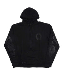 Chrome Hearts Tonal Horseshoe Logo Pullover Hoodie Black