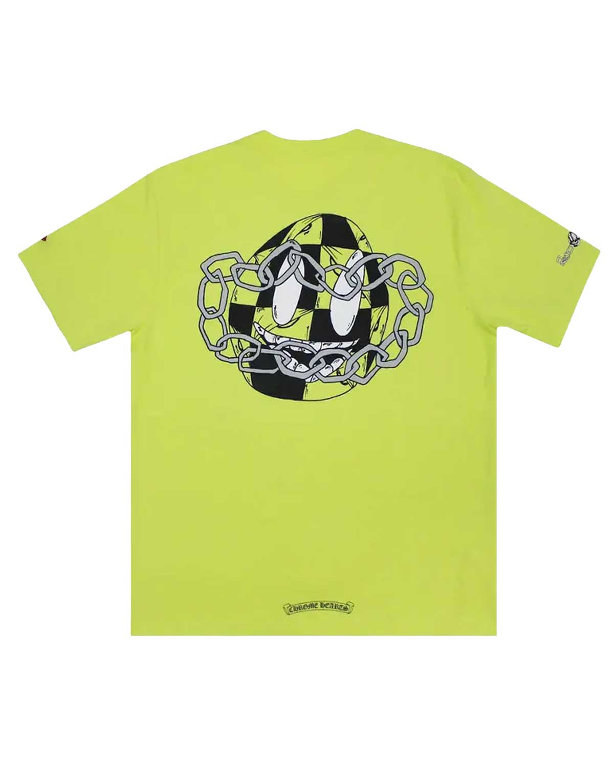 Chrome Hearts X Matty Boy Chain Face Tee Neon Yellow