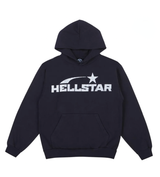 Image of the Hellstar Studios Basic Logo Hoodie Black, Front View