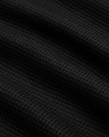 Corteiz HMP Classic Tank Top black, close-up of the ribbed waffle-knit fabric