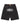 Corteiz Island Denim Short washed black, baggy five-pocket denim shorts with white Alcatraz Island oval print on the front leg, front view