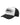 Corteiz Island Puff Print Trucker Hat white/black, white foam front with raised black puff-print Alcatraz Island graphic and black brim, three-quarter front view